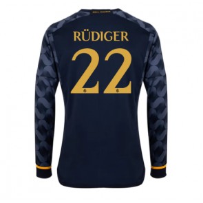 Real Madrid Antonio Rudiger #22 Udebanetrøje 2023-24 Lange ærmer